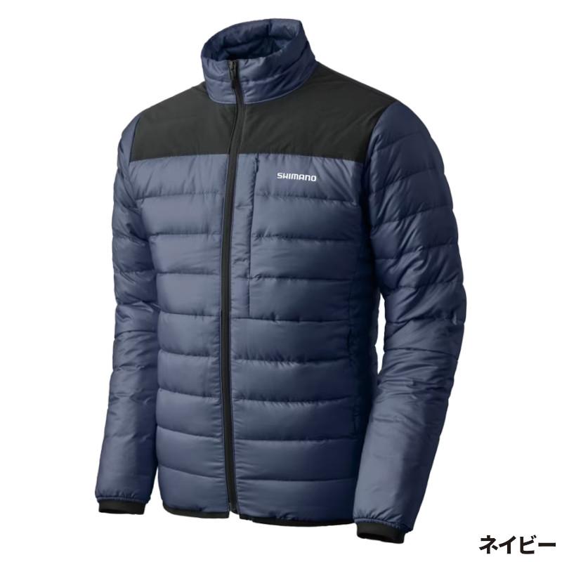ダウンジャケット ネイビーとホワイト シマノ（SHIMANO） 防寒ウェア テックダウン ジャケット 2XL ネイビー