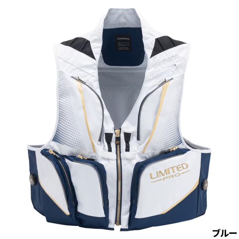 シマノ（SHIMANO） ウェア リミテッドプロ 2WAYベスト XL ブルー VE