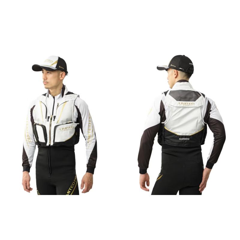 シマノ（SHIMANO） ウェア リミテッドプロ 2WAYベスト XL ブルー VE