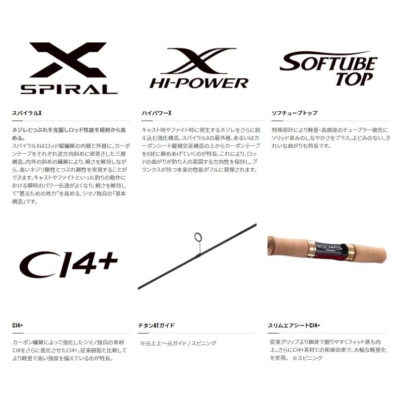 現品限り】 シマノ トラウトロッド カーディフ AX S60SUL-FF [21年