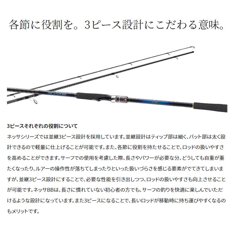 シマノ（SHIMANO） フラットフィッシュロッド 熱砂 ネッサ BB S104M 22
