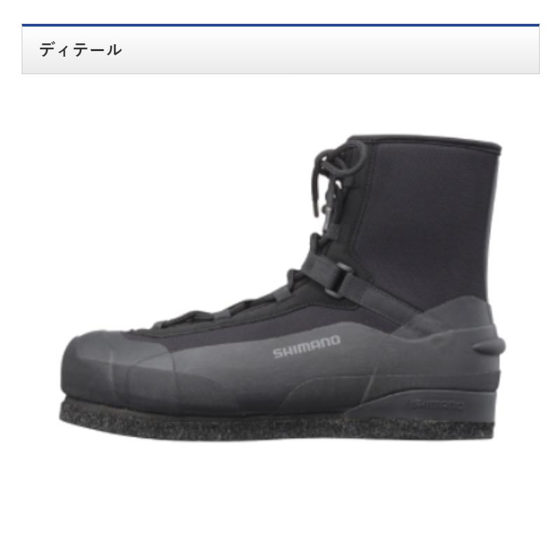 【現品限り】 シマノ フットウェア ロックショアウェットブーツ(ウォータードレイン・ピンフェルト) FS-080U 26.0cm ブラックの画像