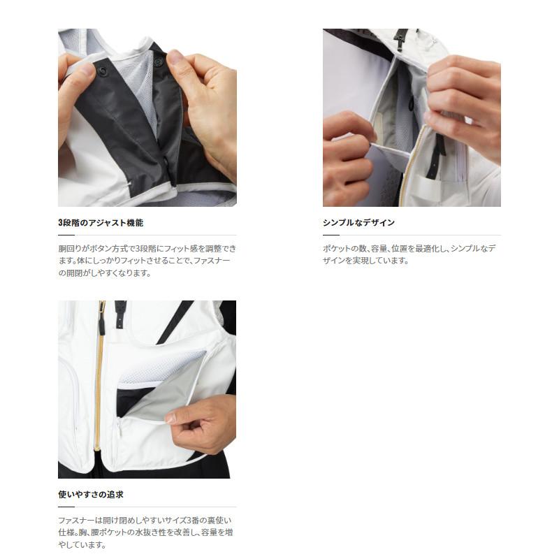 シマノ（SHIMANO） ウェア 2WAY ショートベスト 2XL ブラック VE-520W