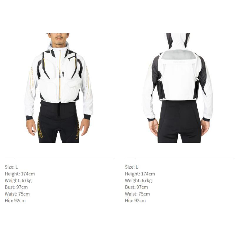 シマノ（SHIMANO） ウェア 2WAY ショートベスト 2XL ブラック VE-520W