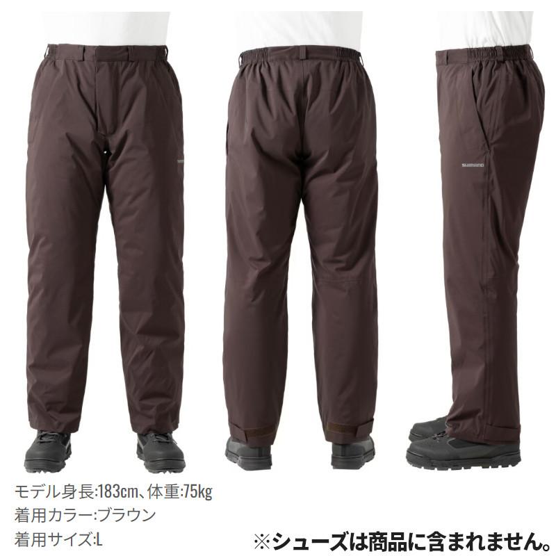 シマノ 防寒ウェア インサレーション レインパンツ 2XL ブラウン RB-035W｜point-i｜02