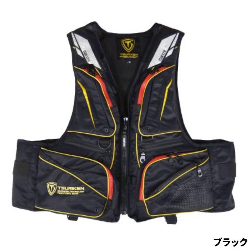 釣研 ライフジャケット フローティングベスト TV222 L ブラック : 釣具