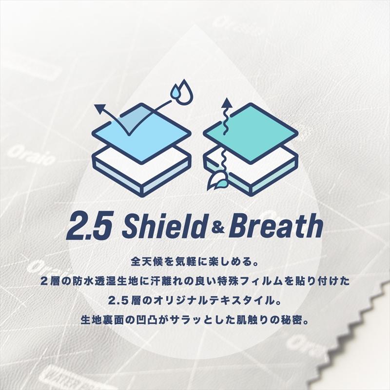 ウェア Oraio(オライオ) 2.5層 ウォータープルーフ ジャケット 2XL ブラック_9