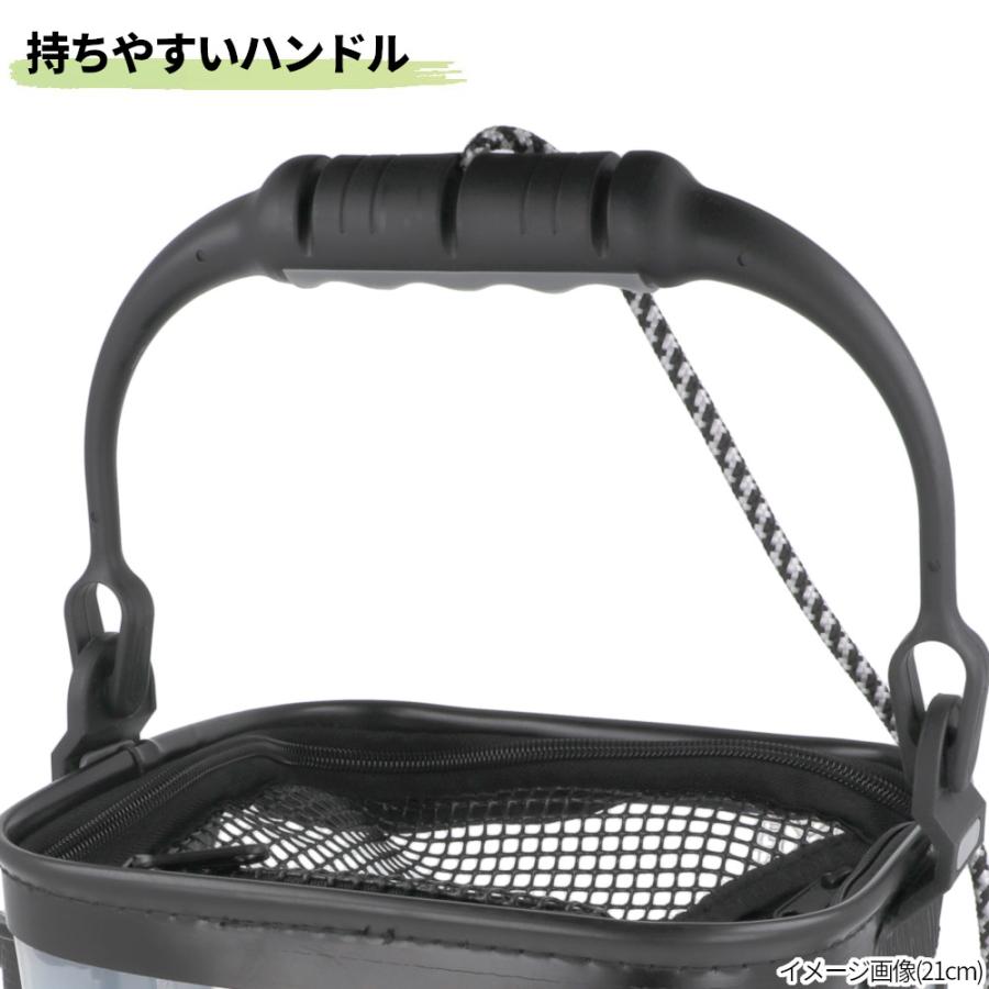 XOOX ロッドホルダー付 EVAクリア活かし水汲みバケツ 24cm