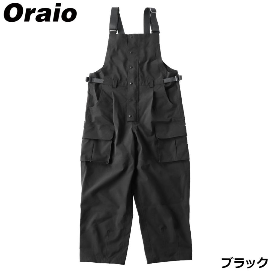 ウェア Oraio(オライオ) 2.5層 ウォータープルーフ バルーンサロペットパンツ 2XL ブラック ウェア Oraio(オライオ) 2.5層 ウォータープルーフ バルーンサロペット