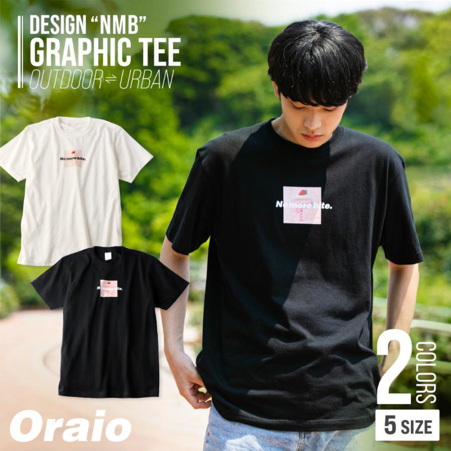 ウェア Oraio(オライオ) グラフィックTシャツ M No more bite ブラック【ゆうパケット】｜point-i｜02