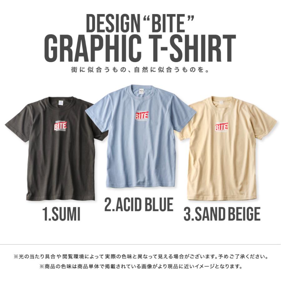 ウェア Oraio(オライオ) グラフィックTシャツ L BITE アシッドブルー【ゆうパケット】｜point-i｜03