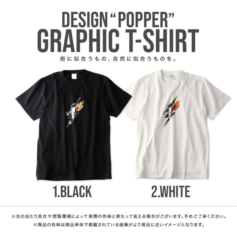 ウェア Oraio(オライオ) グラフィックTシャツ S Popper ブラック【ゆうパケット】｜point-i｜03