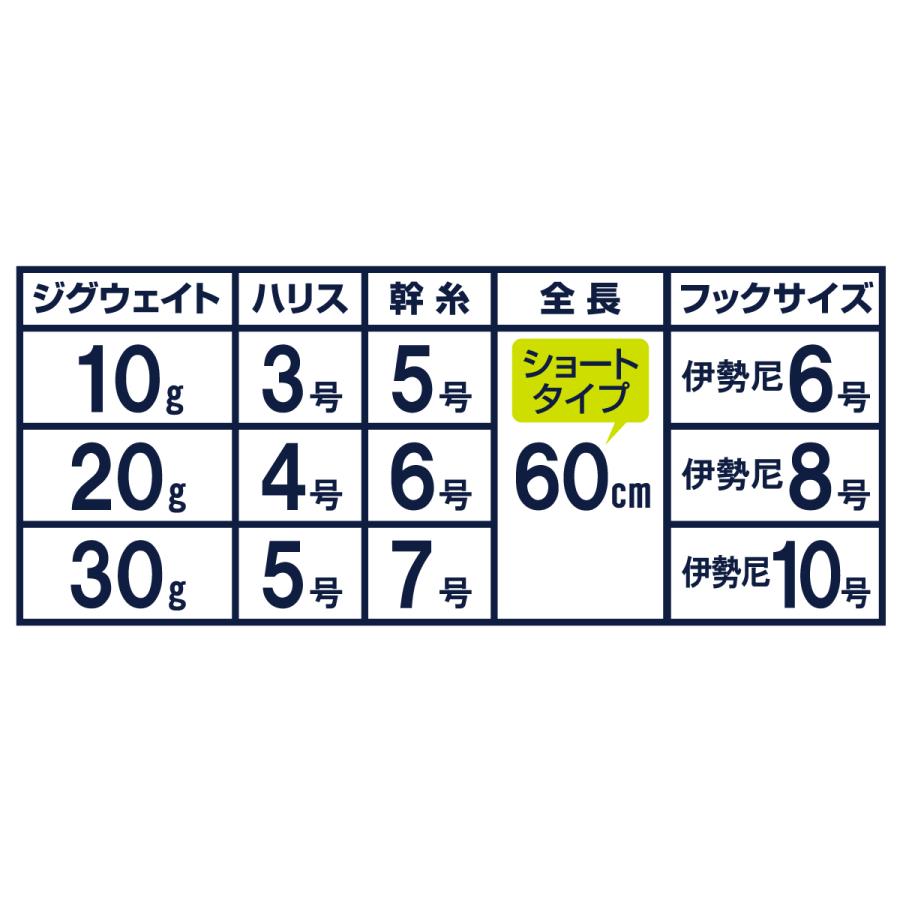 H.B コンセプト ライトステップ ショアジグサビキセット 30g マイワシ H.B concept【ゆうパケット】｜point-i｜04