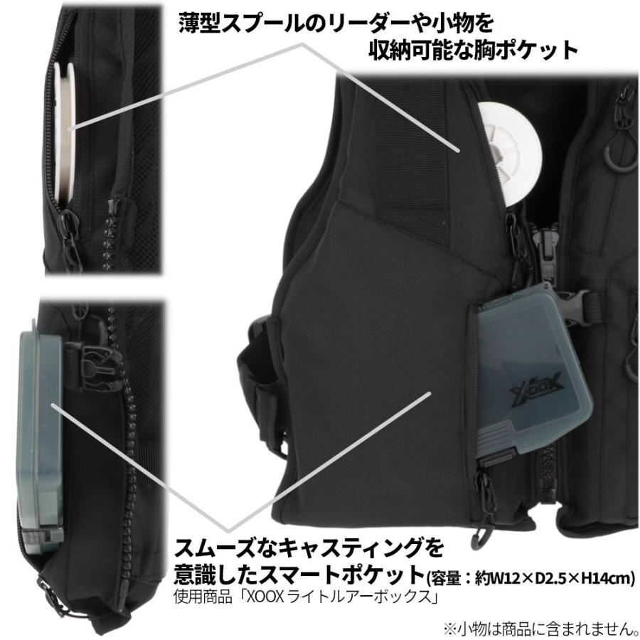 ライフジャケット XOOX ゲームフローティングベスト SP フリー ブラック｜point-i｜06