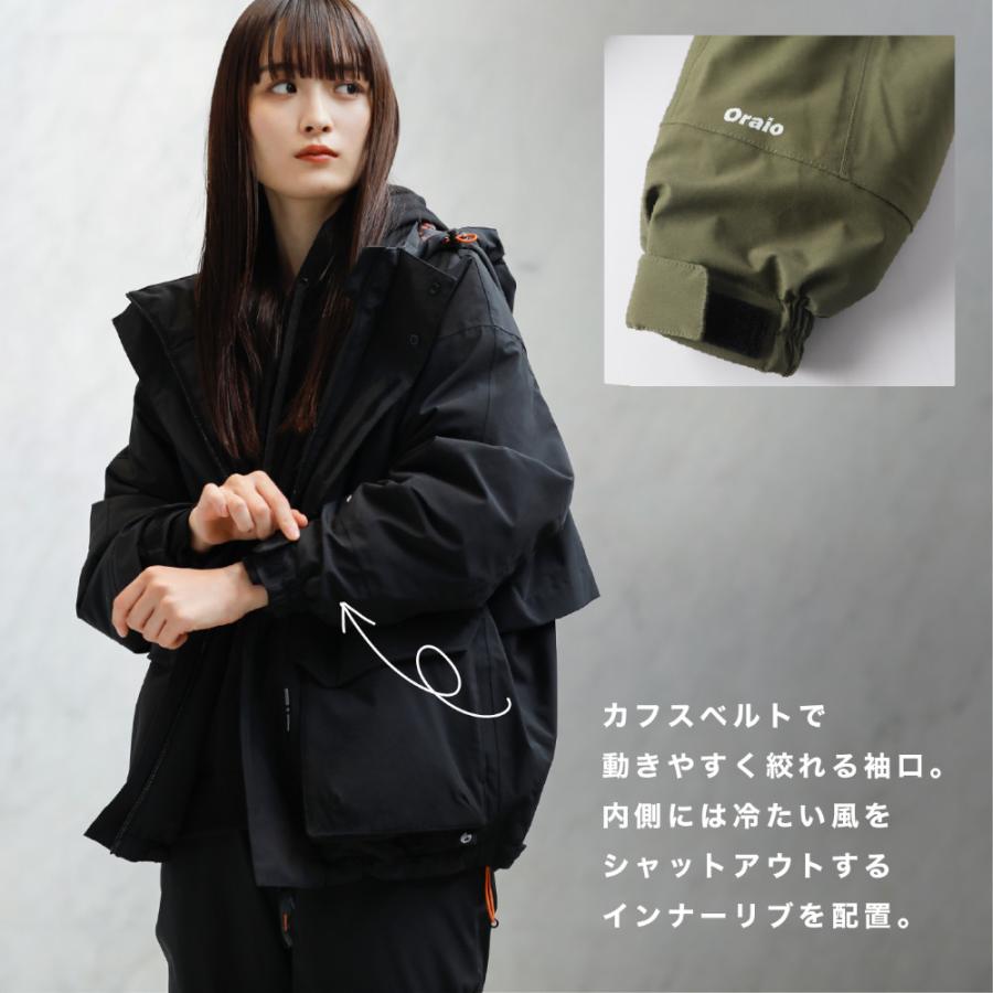 防寒ウェア Oraio(オライオ) ウィンタージャケット 2XL ブラック (防寒) 防寒ウェア Oraio(オライオ) ウィンタージャケット 2XL ブラック (防寒