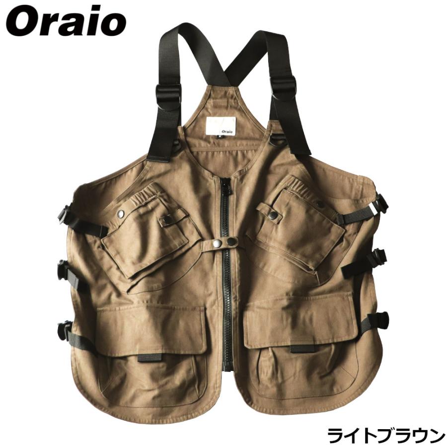 ウェア Oraio(オライオ) フィッシングベスト L ライトブラウン