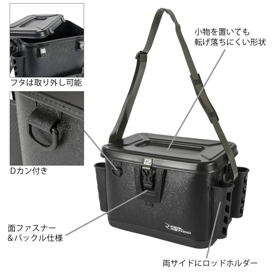 リアルメソッド Eva ロッドホルダー 付 タックルバッグ 36cm ブラック Real Method 釣具のポイント 通販 Paypayモール