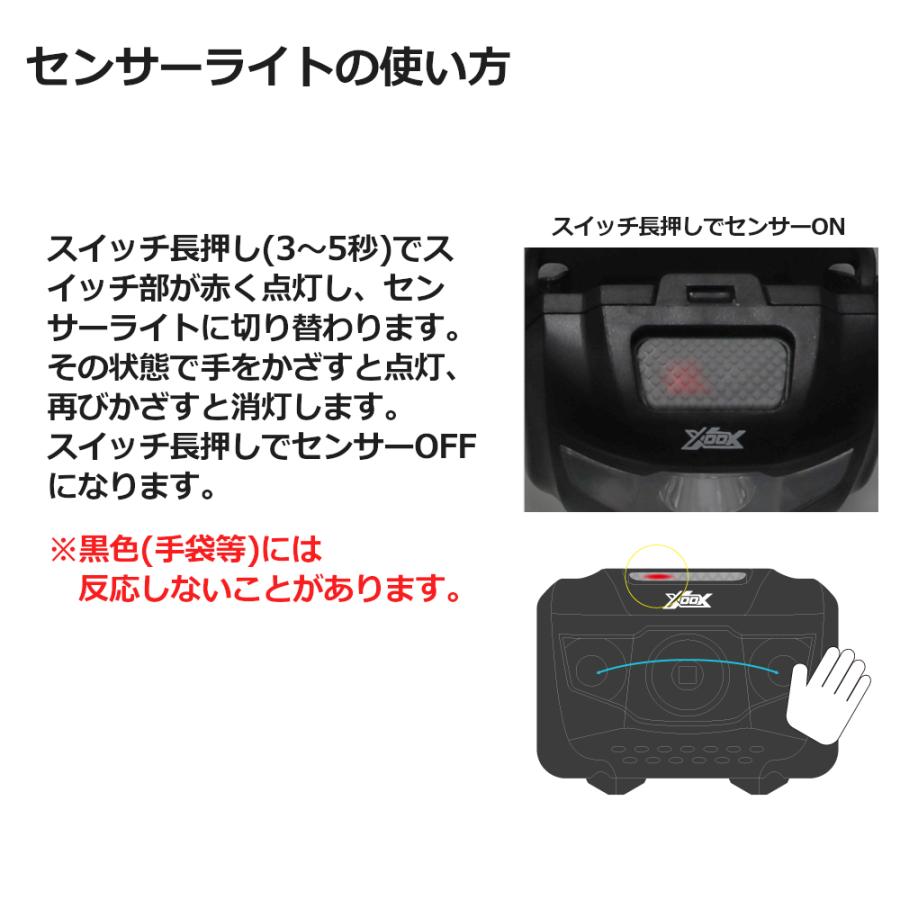 XOOX センサーLED ヘッドライト JL-1133 : 釣具のポイント