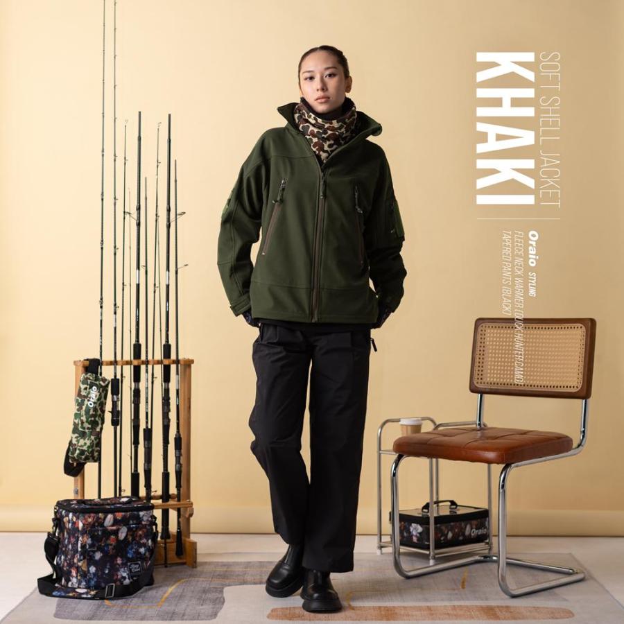 防寒ウェア Oraio(オライオ) ソフトシェルジャケット L ブラック