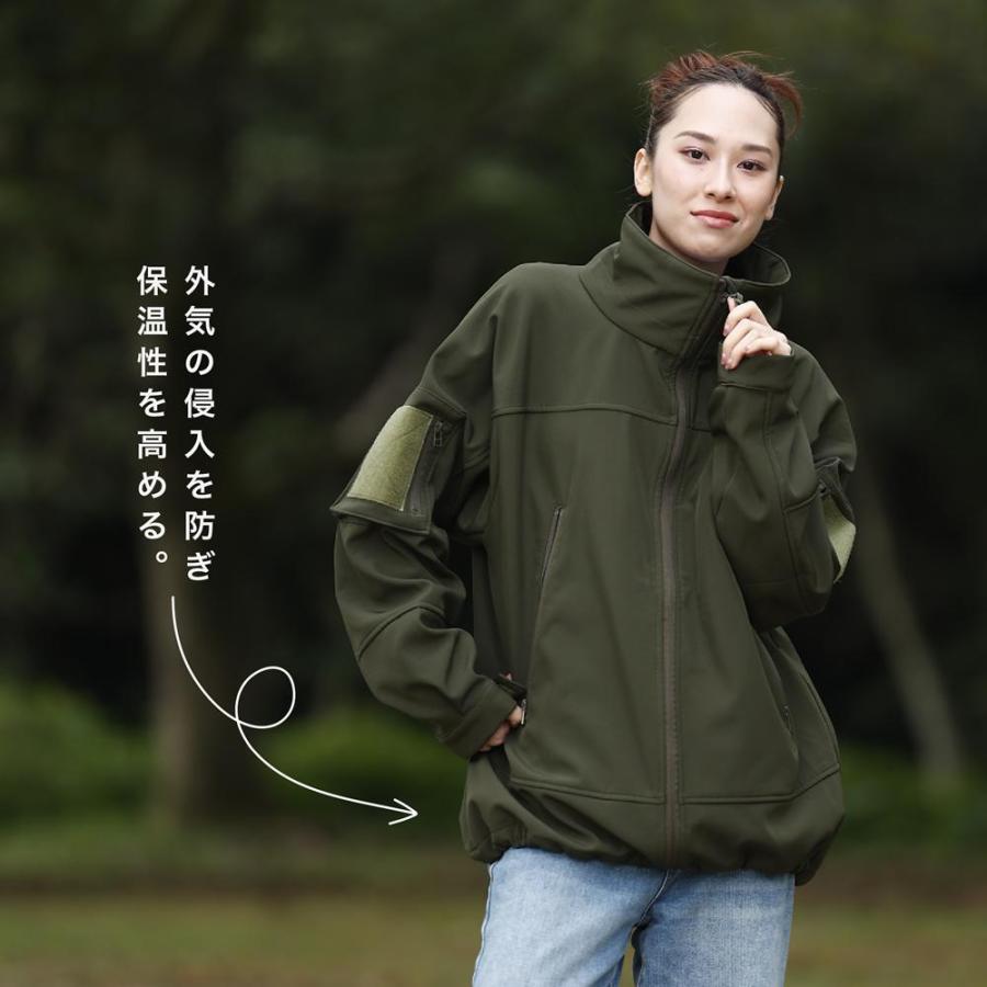 防寒ウェア Oraio(オライオ) ソフトシェルジャケット L ブラック