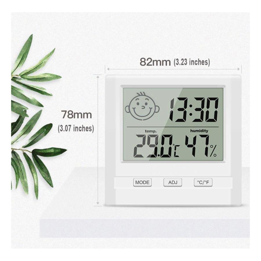 デジタル時計 小型 壁掛け  電池式 置き時計 眩しくない 温湿度計 おしゃれ 温度計 携帯 卓上 小さい｜point-net-store｜11