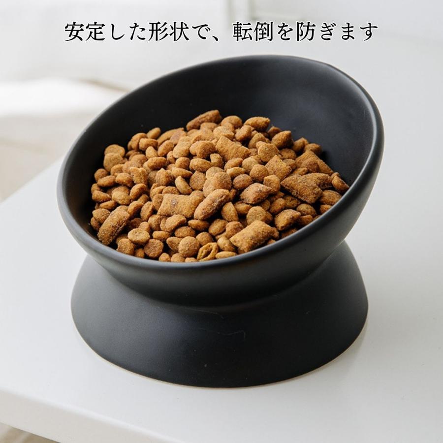 Pet ペットボウル 猫 食器 フードボウル 陶器 スタンド ペット用　餌入れ フードボウル Lサイズ 猫用食器 犬用食器 エサ入れ 餌入れ 水