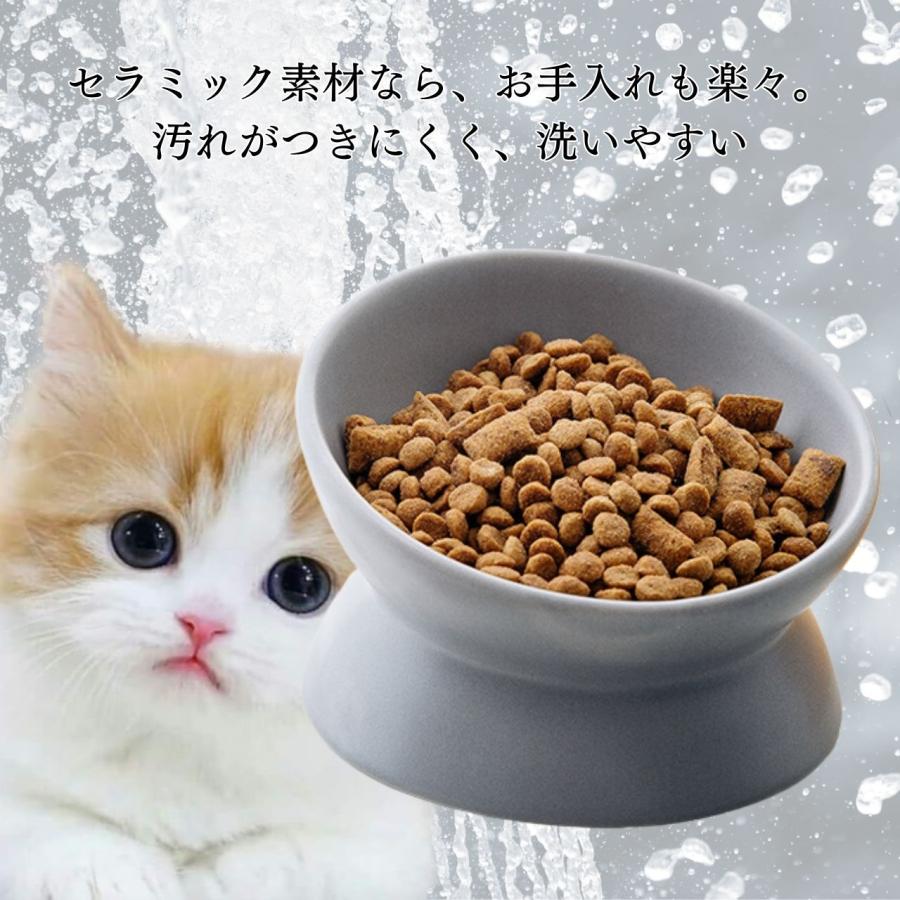Pet ペットボウル 猫 食器 フードボウル 陶器 スタンド ペット用　餌入れ 犬 猫 食器 フードボウル ペットボウル ペットフードボウル 陶器