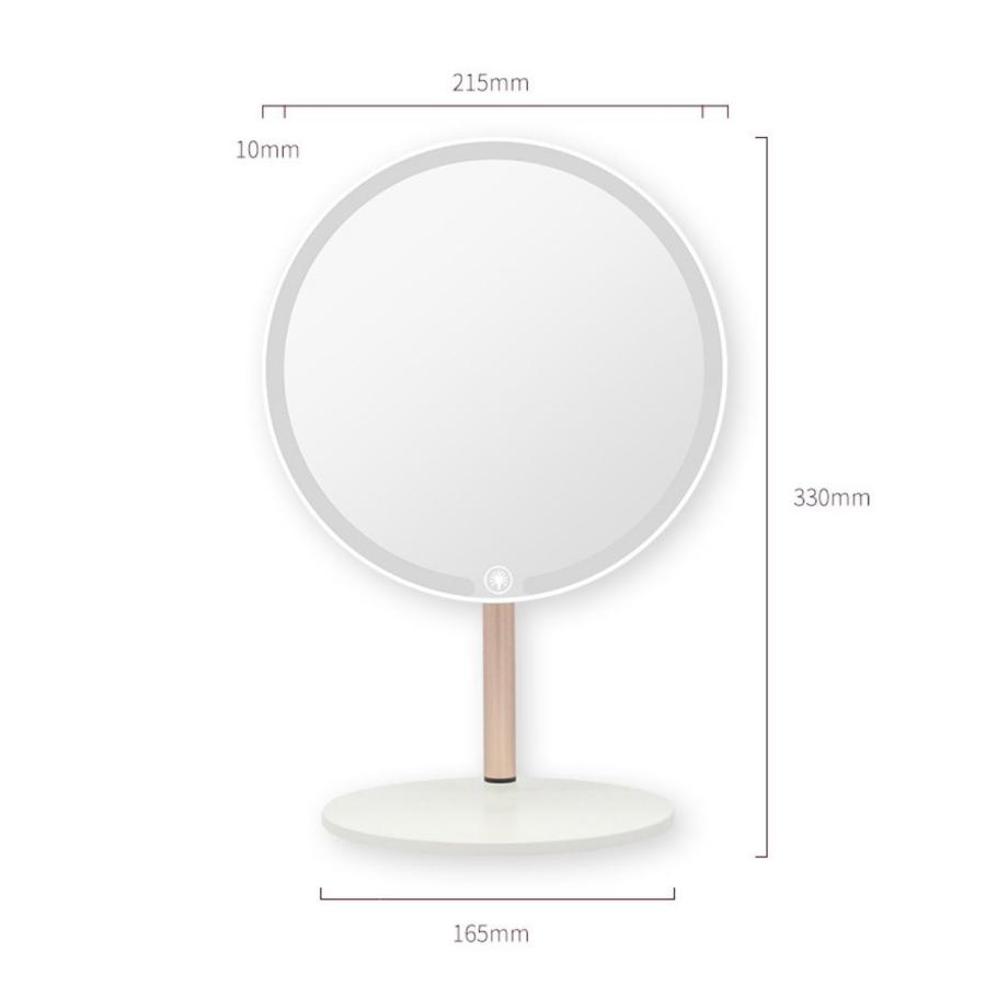 女優ミラー 卓上 led ライト 充電式 おしゃれ 丸 大 大きい 丸い 大型
