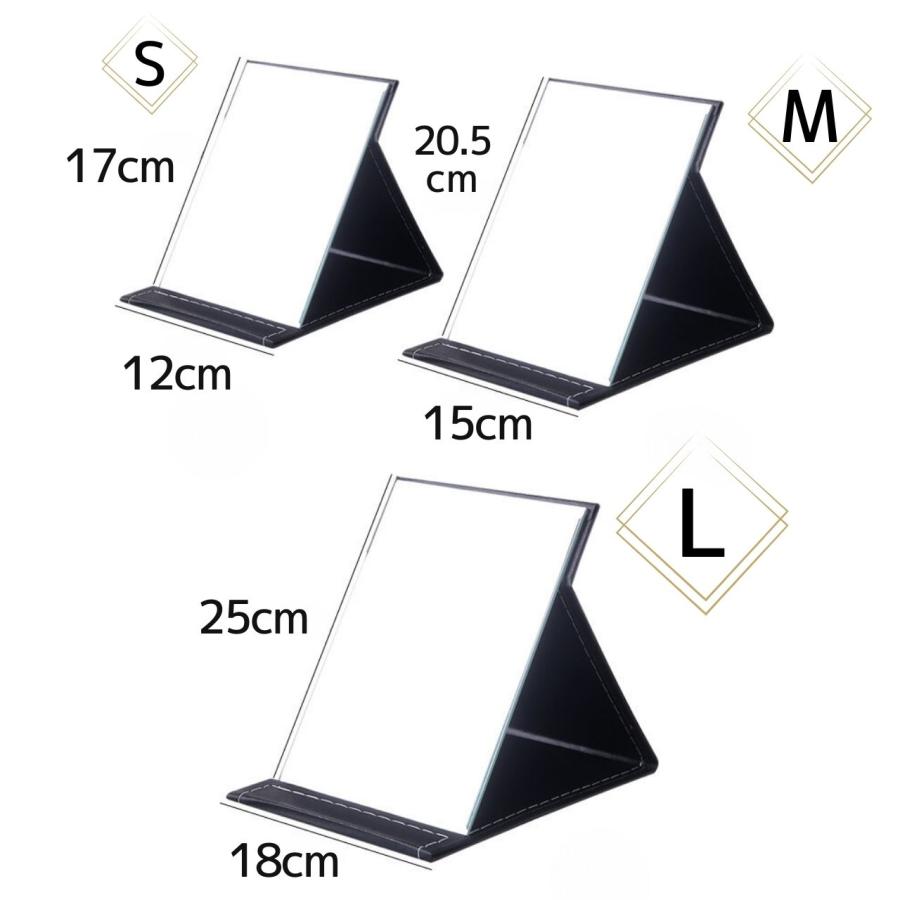 卓上ミラー 大きい スタンドミラー 卓上 化粧鏡 おしゃれ 折りたたみ 高さ調節 角度調整 鏡 コンパクト 北欧｜point-net-store｜11