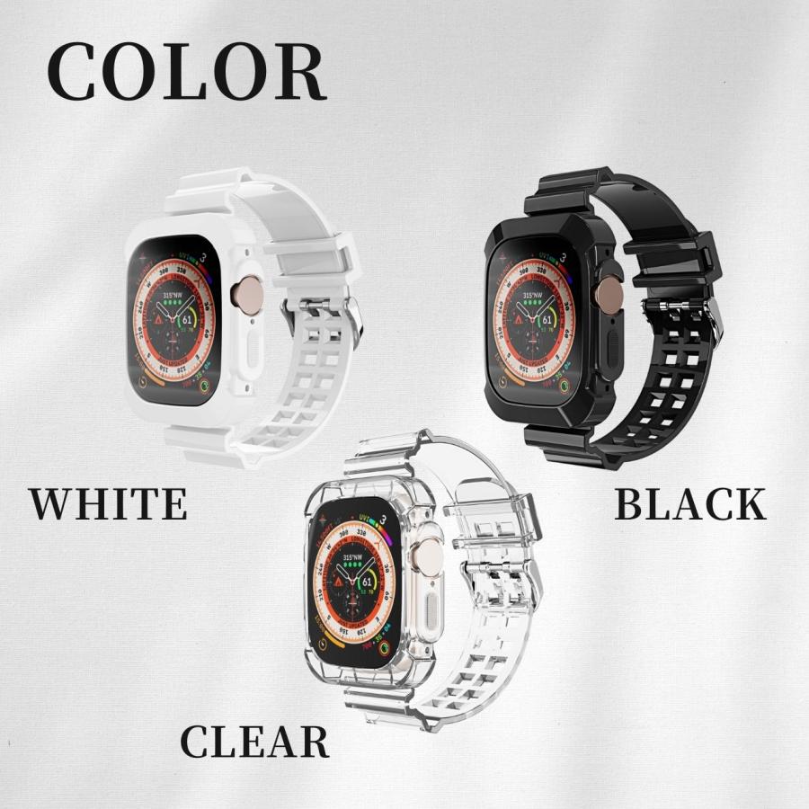 アップルウォッチ バンド 49mm 44mm 45mm 40mm 41mm 38mm 42mm 一体型 apple watch 女性 男性 シリコン おしゃれ | ブランド登録なし | 10