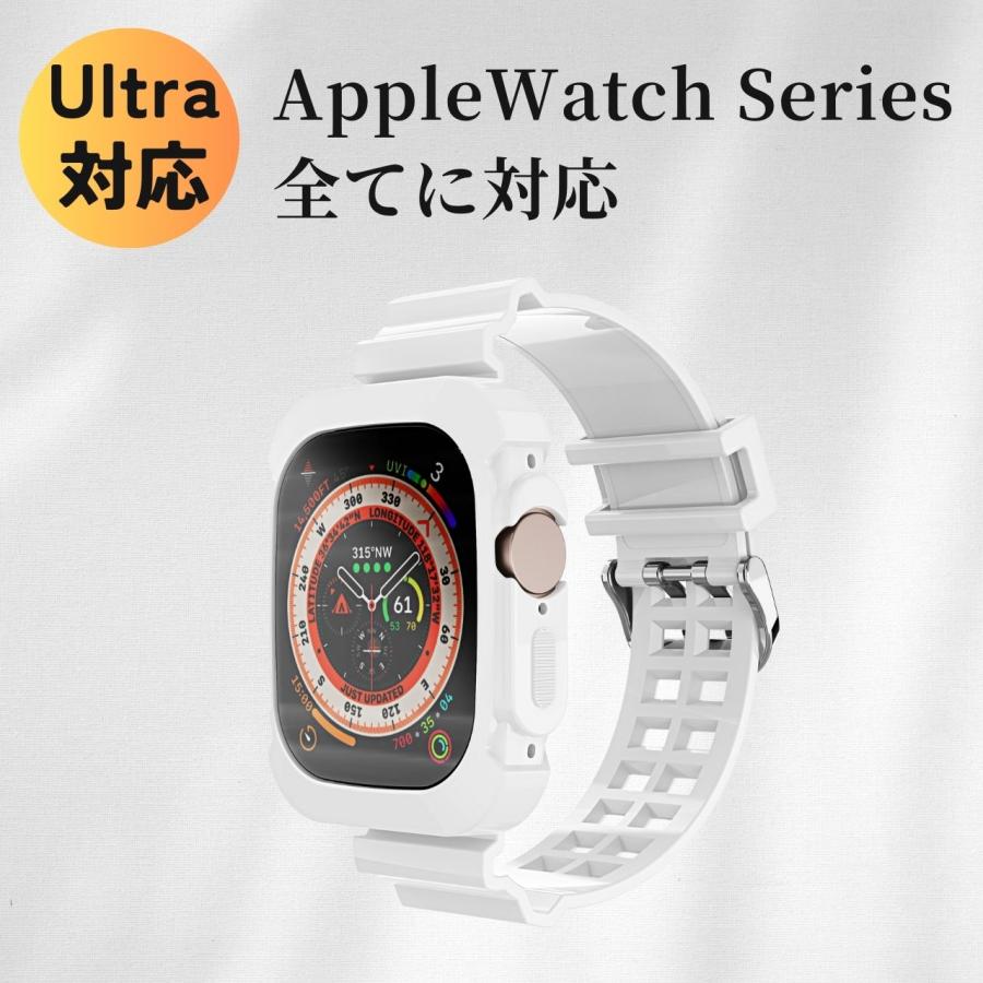 アップルウォッチ バンド 49mm 44mm 45mm 40mm 41mm 38mm 42mm 一体型 apple watch 女性 男性 シリコン おしゃれ | ブランド登録なし | 12