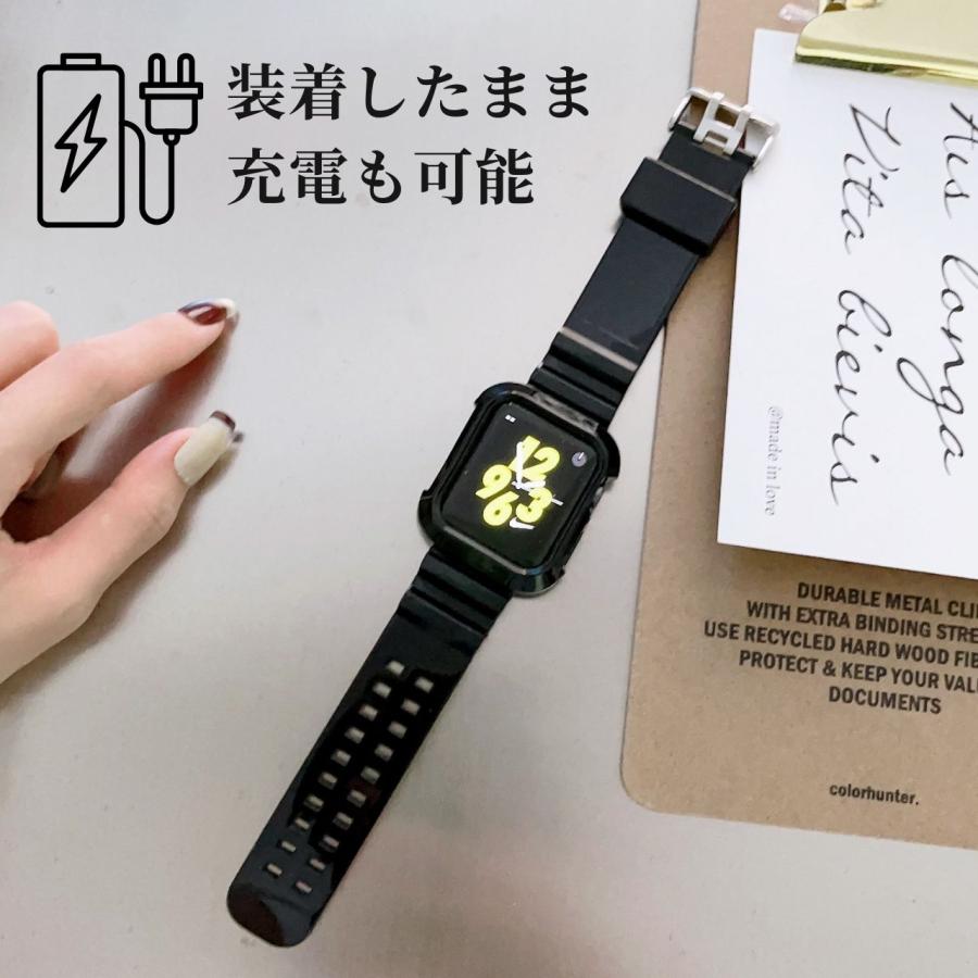 アップルウォッチ バンド 49mm 44mm 45mm 40mm 41mm 38mm 42mm 一体型 apple watch 女性 男性 シリコン おしゃれ | ブランド登録なし | 04