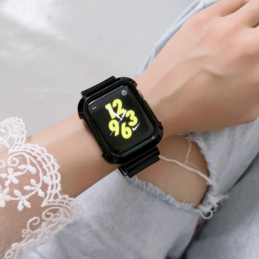 アップルウォッチ バンド 49mm 44mm 45mm 40mm 41mm 38mm 42mm 一体型 apple watch 女性 男性 シリコン おしゃれ | ブランド登録なし | 06