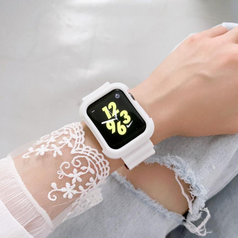 アップルウォッチ バンド 49mm 44mm 45mm 40mm 41mm 38mm 42mm 一体型 apple watch 女性 男性 シリコン おしゃれ | ブランド登録なし | 07