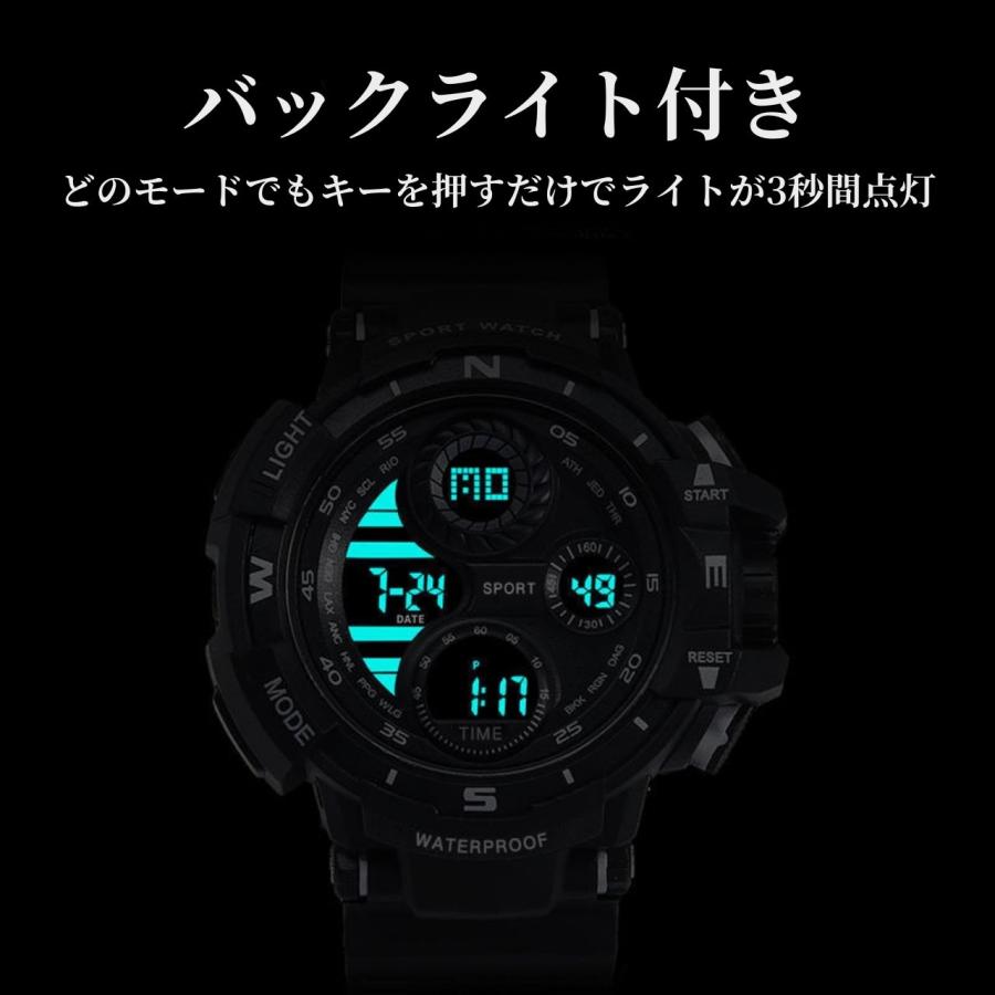 腕時計 デジタル デジタル腕時計 メンズ アラーム 防水 安い ベルト