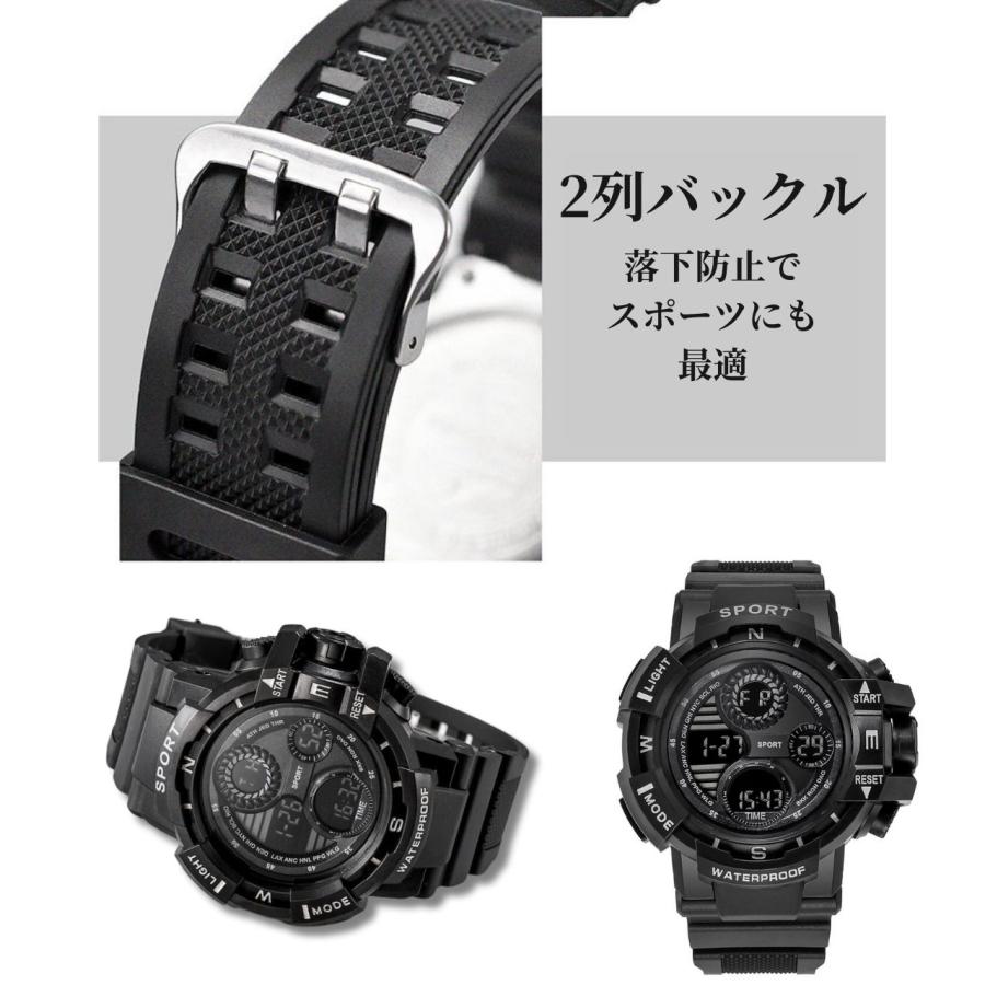 腕時計 デジタル デジタル腕時計 メンズ アラーム 防水 安い ベルト