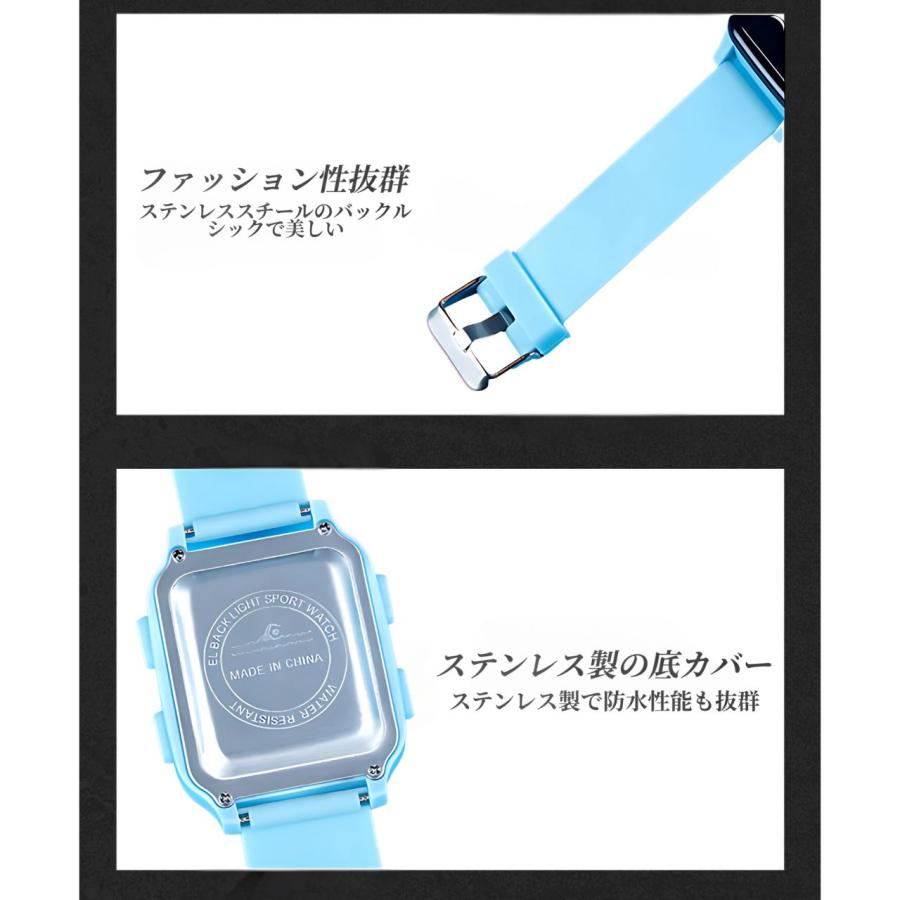 腕時計 レディース メンズ キッズ デジタルウォッチ 生活防水 アラーム