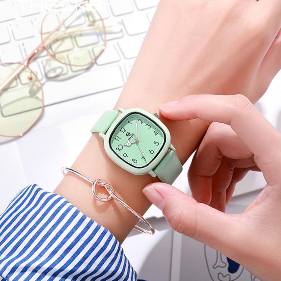 腕時計 レディース メンズ キッズ スクエアウォッチ 静音