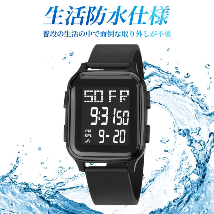 腕時計 レディース メンズ キッズ デジタルウォッチ 生活防水 アラーム