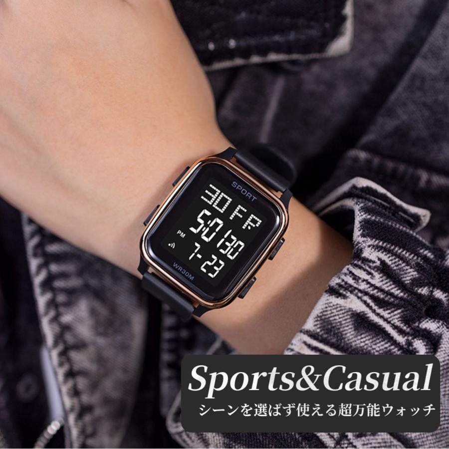 腕時計 レディース メンズ キッズ デジタルウォッチ 生活防水 アラーム