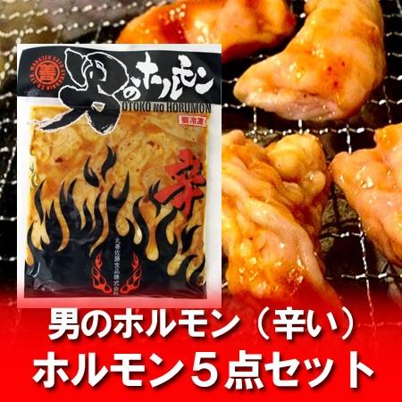 ホルモン 送料無料 辛い 男のホルモン 豚 200 g×5点セット 辛ホルモン