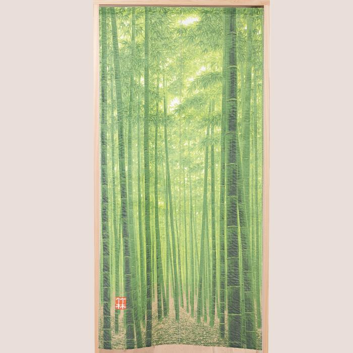 のれん 暖簾 竹林のれん 170cm丈 背景画 和風 日本製|pointlife|03