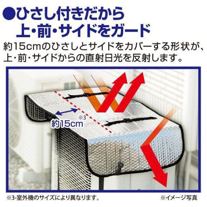 エアコン室外機用 ワイドでしっかり遮熱エコパネル 2枚セット ワイド