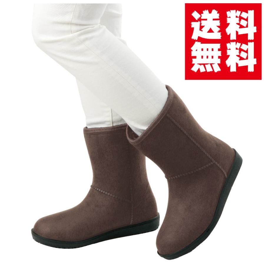 長靴 としても使える 防水 あったか ボアブーツ ブラウン S 完全防水 