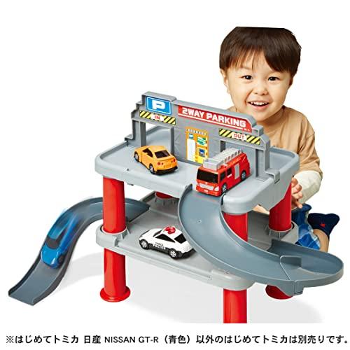 タカラトミー 『 トミカ 2WAYでなが~くあそべる はじめてトミカ ちゅうしゃじょうセット 』 ミニカー 車 おもちゃ 1.5歳以上 玩具安全｜pointpop｜03