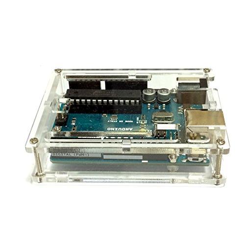 Arduino UNO R3 透明 アクリル エンクロージャー ケース 薄型 コンパクト｜pointpop｜05