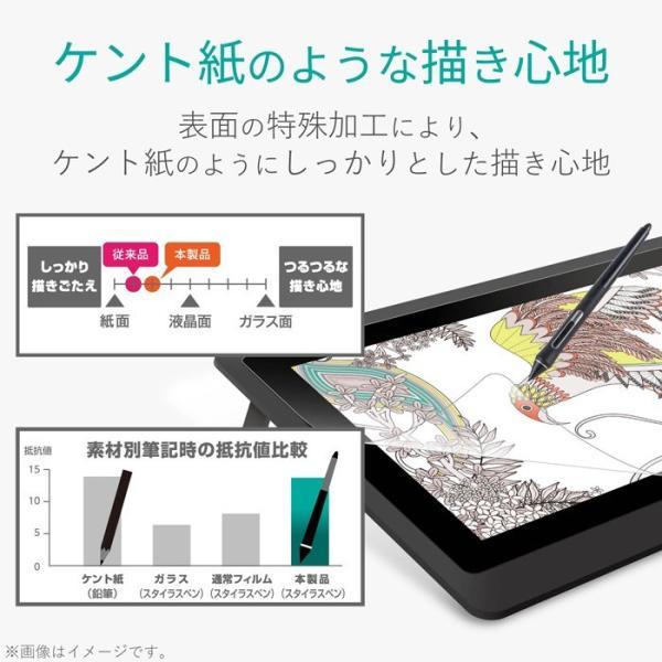 【正規代理店】 エレコム TB-WC16FLAPLL Wacom Cintiq 16保護フィルム / ペーパーライク / ケント紙タイプ 専用品・iOS以外 ( タブレットフィルム )｜pointshoukadou｜02