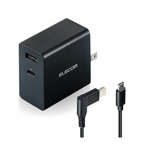 エレコム Elecom Ac充電器 Pd45w 7 5w Type Cケーブル付属 Acdc Pdbk タイプc 角型コネクタ 小型 高速充電 軽量 新作多数 Usbポート