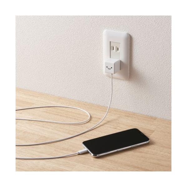 【正規代理店】 エレコム MPA-ACL02WF USB コンセント 充電器 5W Lightningケーブル 1.5m iPhone (iPhone13シ｜pointshoukadou｜06