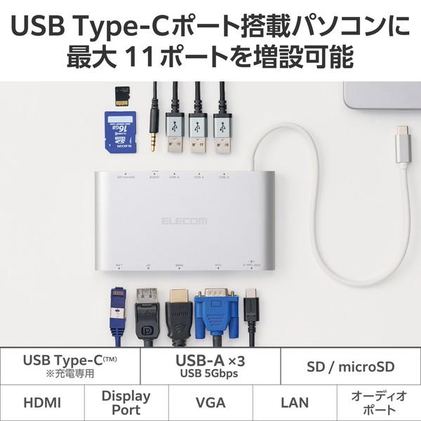 ELECOM（エレコム） DST-C28SV Type C ドッキングステーション 11-in-1